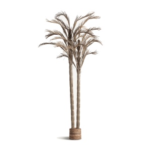Planta artificiala cu ghiveci maro din fibre naturale 250 cm Areca Vical Home