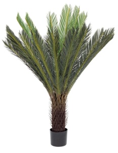 Planta artificiala cu ghiveci verde din fibre sintetice 120 cm Cycas Bizzotto