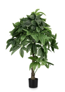 Planta artificiala cu ghiveci verde din fibre sintetice 120 cm Pachira Bizzotto