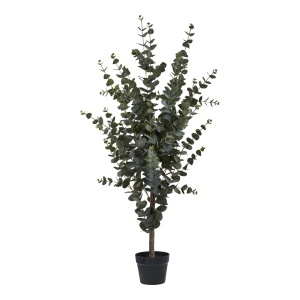 Planta artificiala verde din fibre sintetice 120 cm Eucalyptus House Nordic