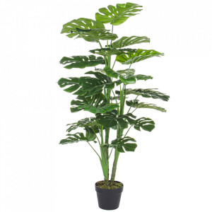 Planta artificiala verde din plastic si ciment 120 cm Philodendron Bizzotto