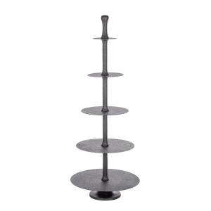 Platou decorativ cu 5 niveluri negru din metal 159 cm Mallet Bizzotto