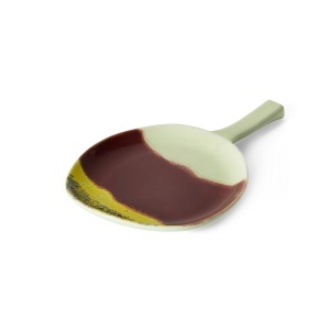 Platou oval multicolor din ceramica 18x31 cm 70s ceramics Cherry HKliving