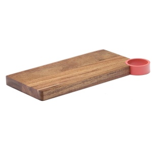 Platou pentru servire maro din lemn 14x27 cm Zairin Kave Home