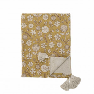 Pled galben din fibre 80x100 cm Camille Bloomingville Mini