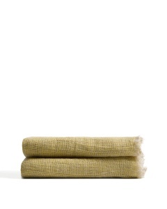 Pled galben din fibre naturale 130x170 cm Aderin Kave Home