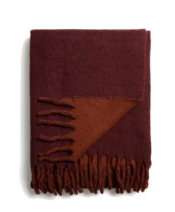 Pled maro din fibre naturale 130x170 cm Niroli Kave Home