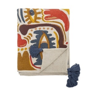 Pled multicolor din bumbac 130x160 cm Horus Bloomingville