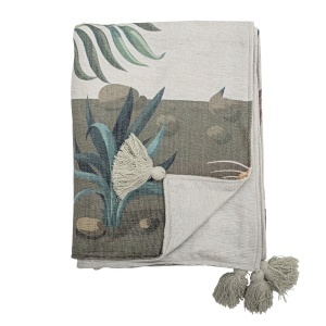 Pled multicolor din fibre 130x160 cm Peacock Creative Collection