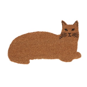 Pres intrare maro din fibre naturale 44x75 cm Cat Esschert Design