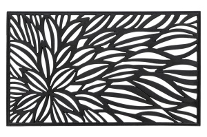 Pres intrare negru din fibre sintetice 45x75 cm Lagos Petals Lalee