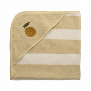 Prosop alb/maro din bumbac si poliester 78x78 cm Agnes Bloomingville Mini