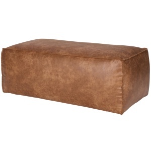 Puf maro coniac din piele 60x120 cm Rodeo Woood