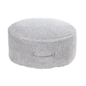 Puf pentru copii rotund gri din bumbac 50 cm Chill Lorena Canals
