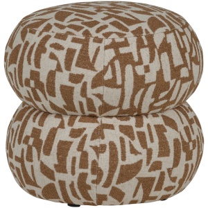 Puf rotund maro din textil 43 cm Anic Woood