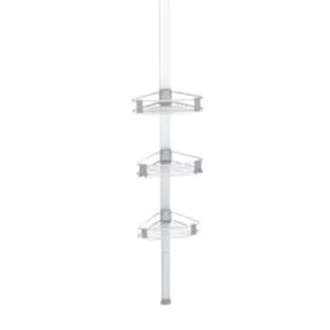 Raft pentru baie argintiu/gri din metal 36 cm Purio Wenko