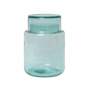 Recipient cu capac din sticla 14x20 cm Oli Ferm Living