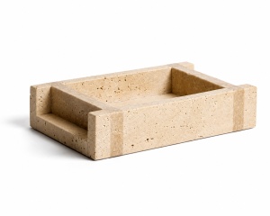 Savoniera bej din piatra 9x13 cm Zenen Kave Home