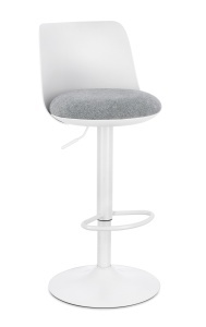 Scaun bar ajustabil alb din textil Lowell Bizzotto