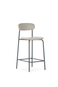 Scaun bar bej/albastru inchis din textil Saula The Home Collection