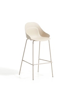 Scaun bar bej din plastic Sanile Kave Home