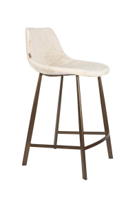 Scaun bar bej din textil Franky Low Dutchbone