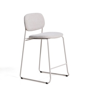Scaun bar bej din textil Meli Chenille Kave Home