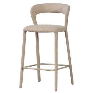 Scaun bar bej nisipiu din textil Noble Woood