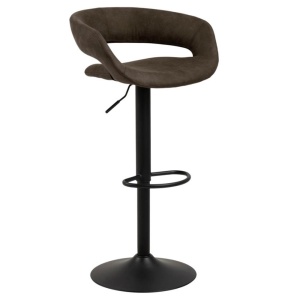 Scaun bar din textil gri antracit Grace Preston Quiet Object
