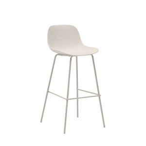 Scaun bar exterior bej din plastic Altea Kave Home