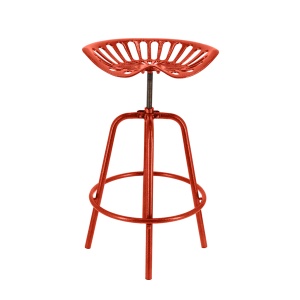 Scaun bar exterior rosu din metal Tractor 73 Esschert Design