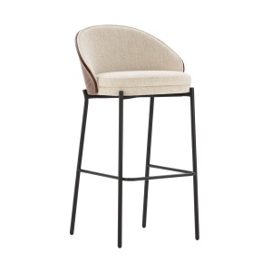 Scaun bar multicolor din textil Warm Thai Natura