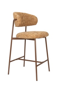 Scaun bar ocru din textil Claes Quiet Object