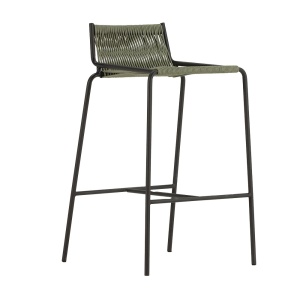 Scaun bar verde din metal Emily Quiet Object