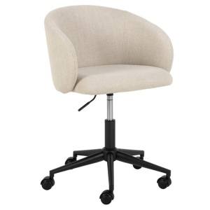 Scaun birou ajustabil bej din textil Eleanor Quiet Object