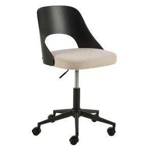 Scaun birou ajustabil bej/negru din textil Lucy Apia Quiet Object