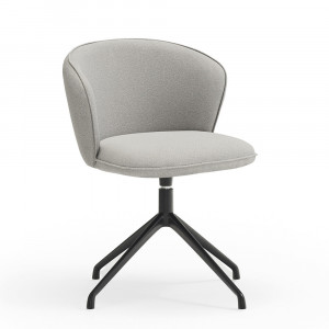 Scaun birou gri deschis/negru din textil si metal Add Teulat