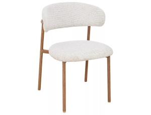 Scaun dining bej deschis/maro deschis din textil Elton II The Home Collection