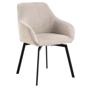 Scaun dining bej din textil Clara Caso Actona Company
