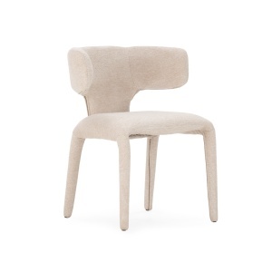 Scaun dining bej din textil Maca The Home Collection
