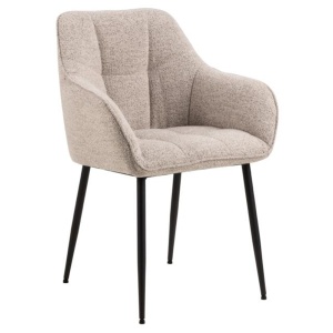 Scaun dining bej/negru din textil Brenda Quiet Object