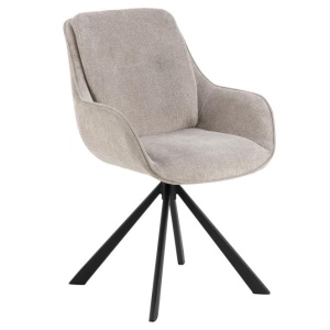 Scaun dining bej nisipiu din textil Carrie Actona Company