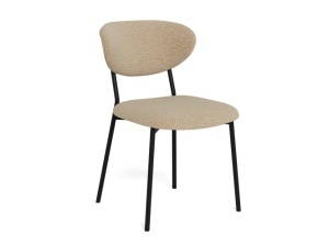 Scaun dining bej nisipiu/negru din textil Diana Quiet Object