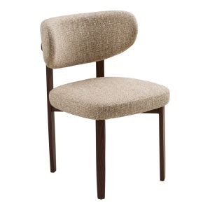 Scaun dining din textil bej nisipiu Recco Light House Nordic
