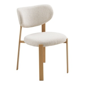 Scaun dining din textil bej Savina House Nordic