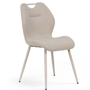 Scaun dining din textil crem Naru Quiet Object
