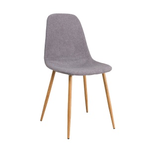 Scaun dining din textil gri Fox The Home Collection