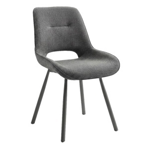 Scaun dining din textil gri Meliora Quiet Object