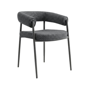Scaun dining din textil gri Nuba Quiet Object