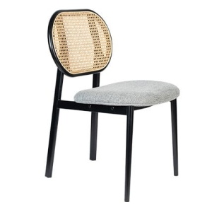 Scaun dining din textil gri Spike Zuiver
